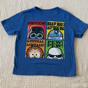 Star Wars Blue Kids' Tee with Character Panels